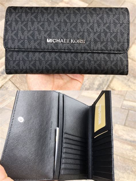 michael kors black silver wallet|michael kors wallets sale clearance.